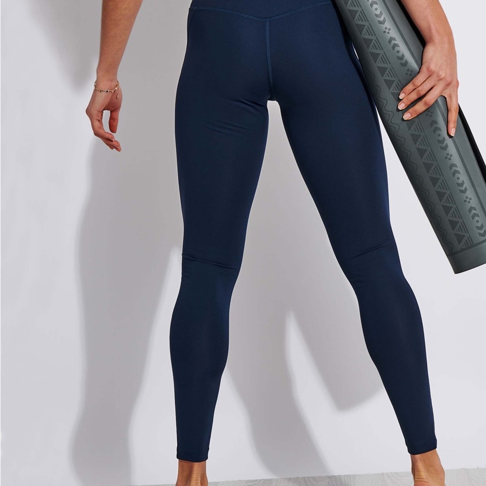 NWOT Girlfriend Collective Blue High-Waisted Leggings Yoga Pants Size: Small - Picture 2 of 5